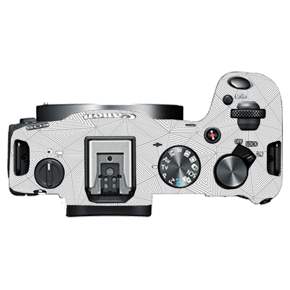 Textured Silver Prism Geometric Canon EOS R8 Camera Skin