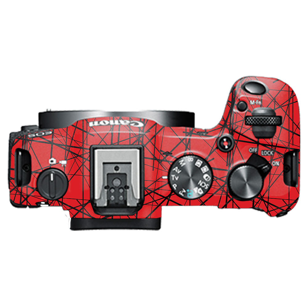 Textured Red Chaos Line Canon EOS R8 Camera Skin