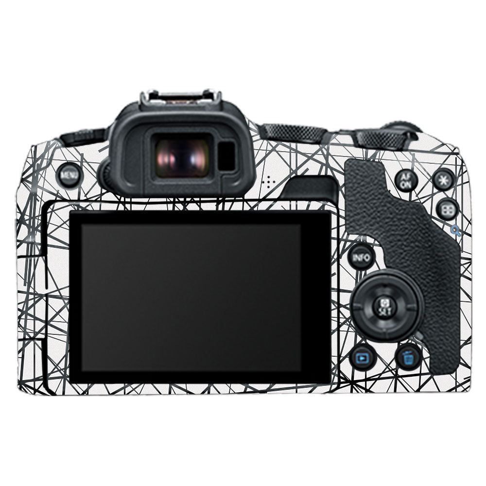 Textured White Chaos Line Canon EOS R8 Camera Skin