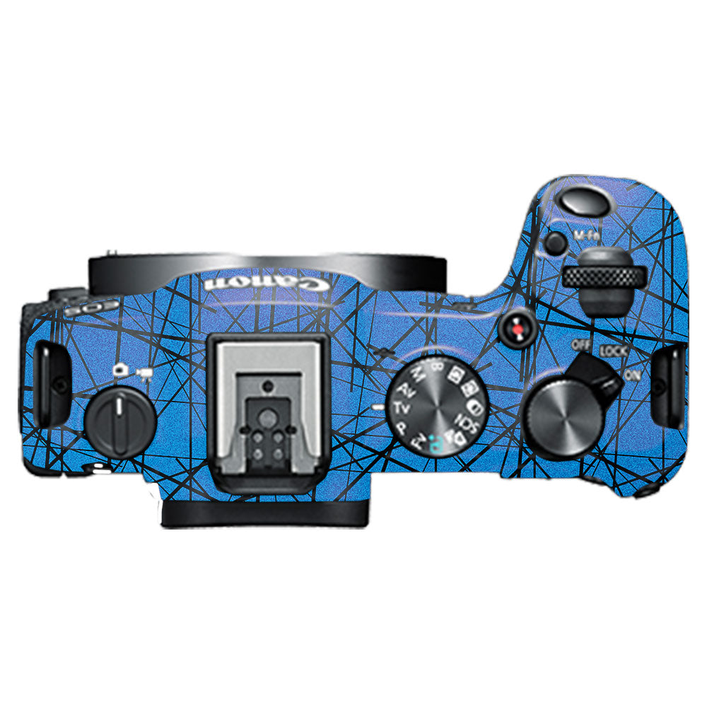 Textured Electric Blue Chaos Canon EOS R8 Camera Skin