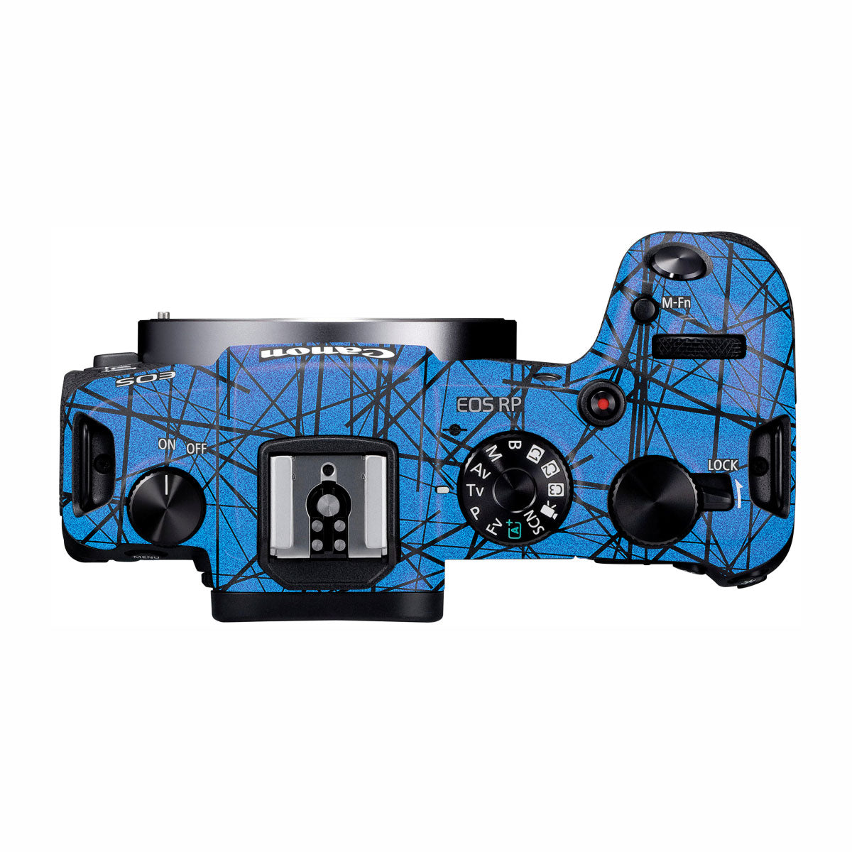 Textured Electric Blue Chaos Canon EOS RP Camera Skin
