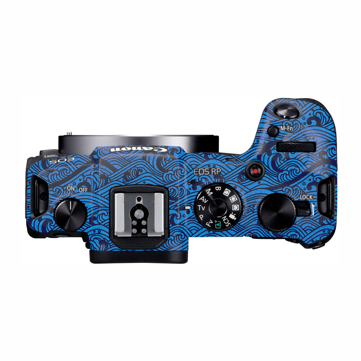 Textured Ocean Wave Blue Canon EOS RP Camera Skin