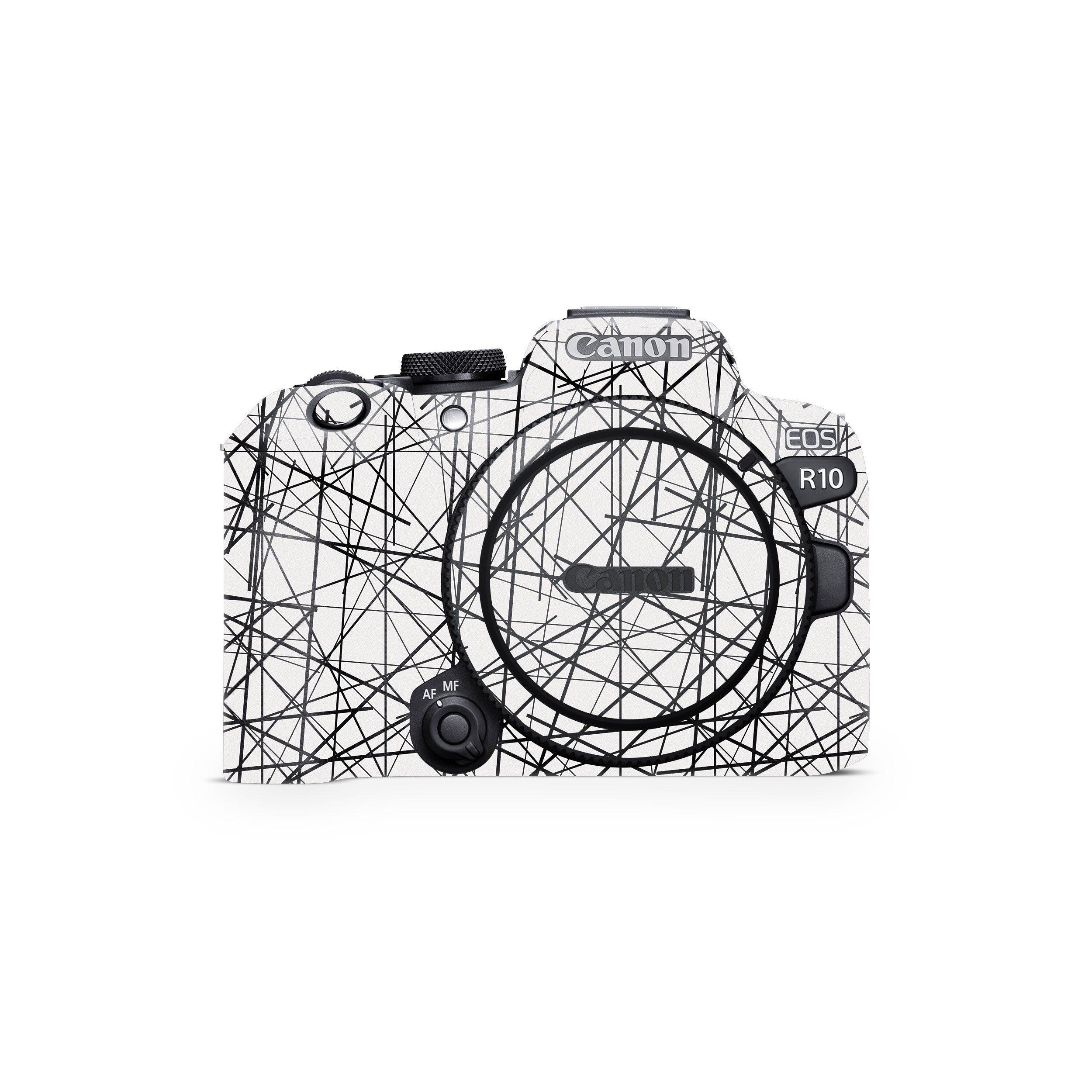 Textured White Chaos Line Canon EOS R10 Camera Skin