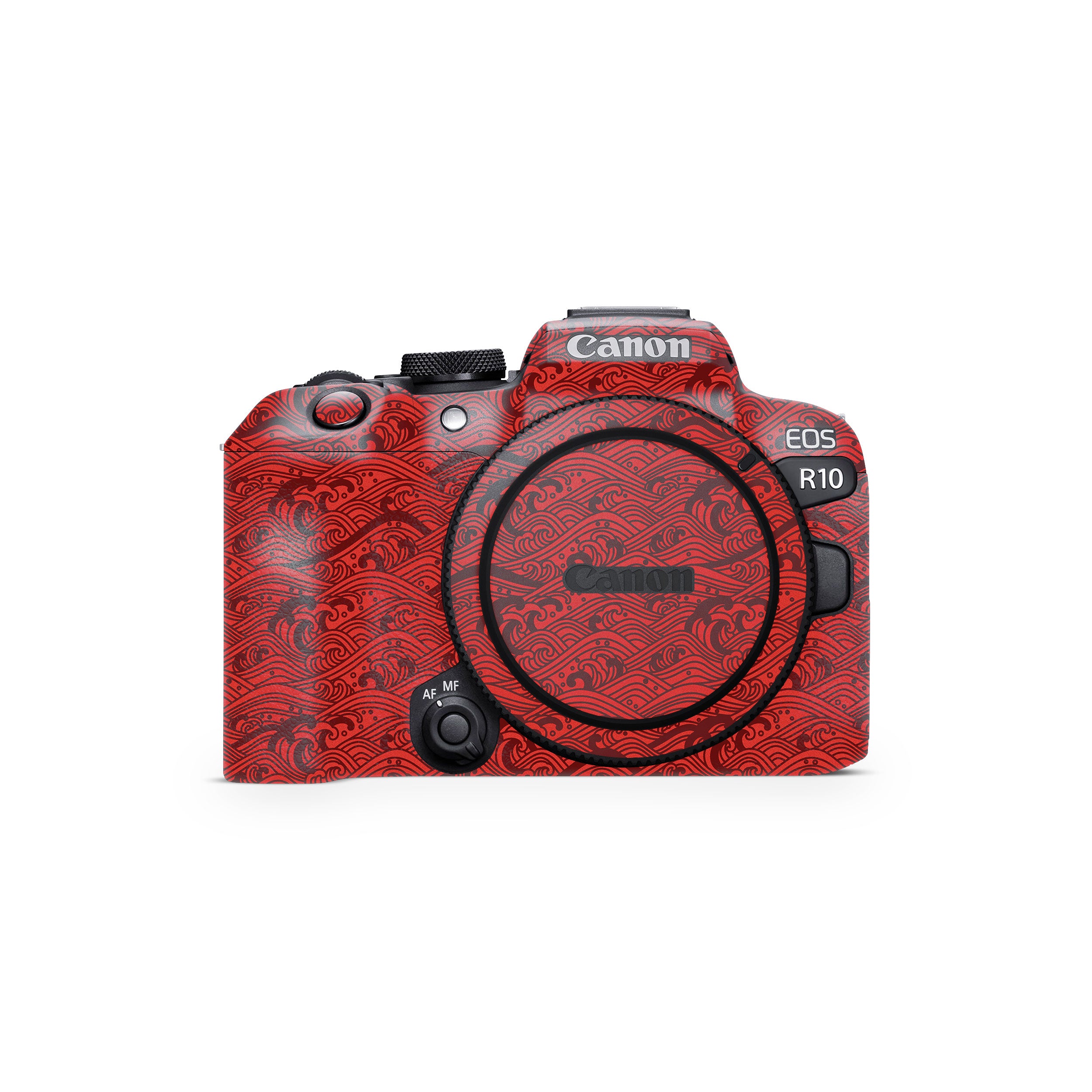 Textured Crimson Wave Canon EOS R10 Camera Skin