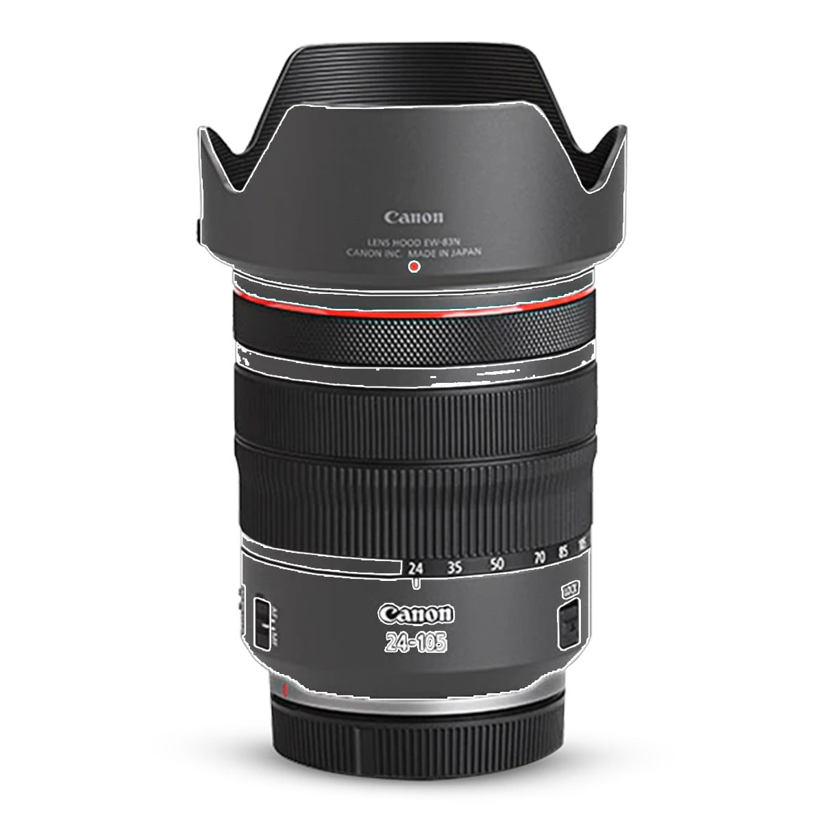 Transparent Canon RF 24–105mm f/4L IS USM Camera Lens Skin