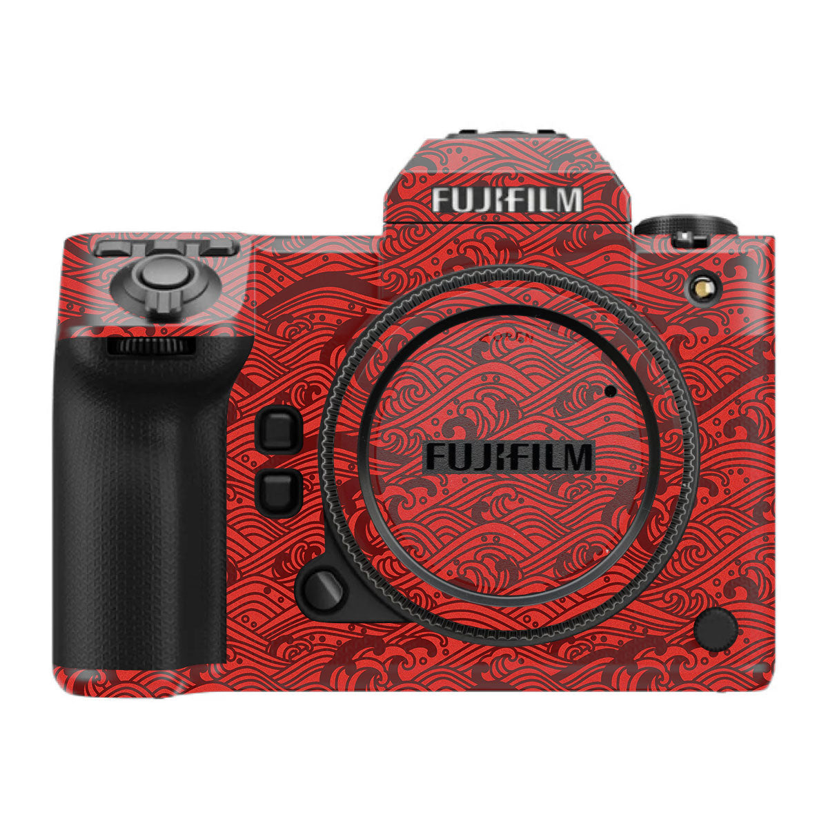 Textured Crimson Wave FujiFilm GFX 100S II Camera Skin