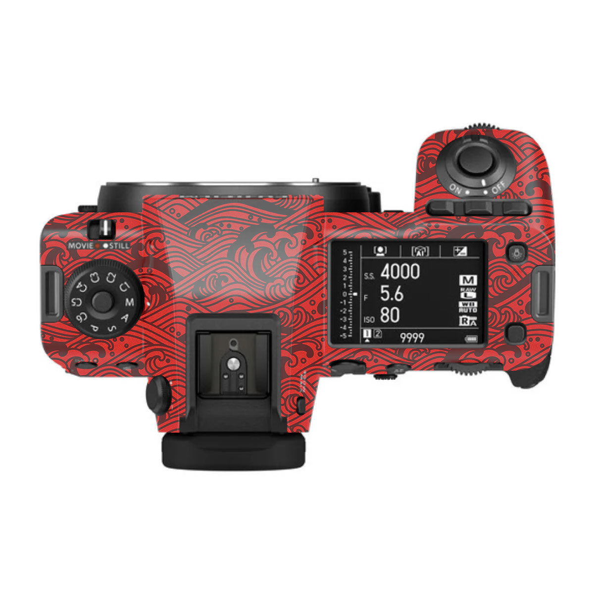 Textured Crimson Wave FujiFilm GFX 100S II Camera Skin
