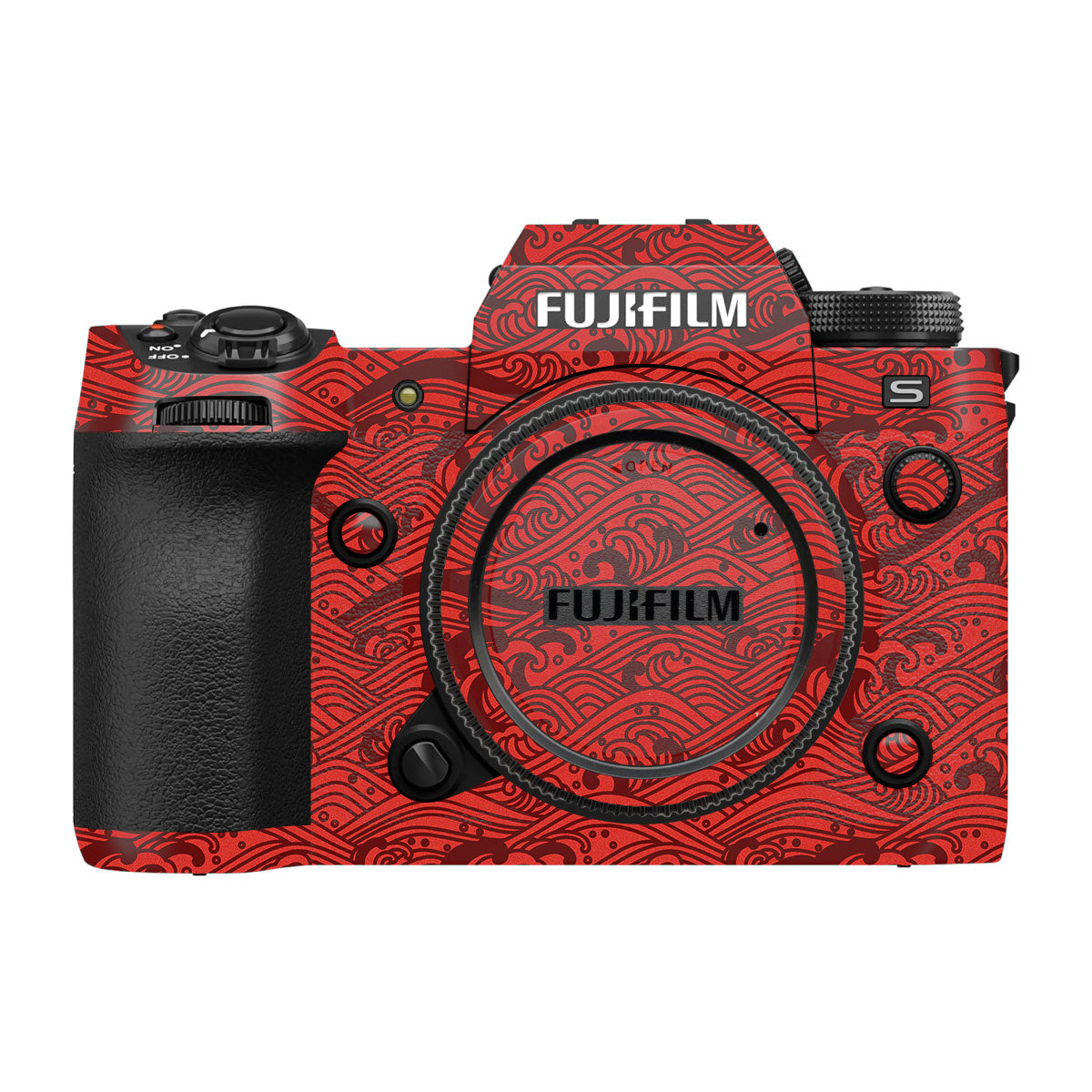 Textured Crimson Wave Fujifilm X-H2 Camera Skin