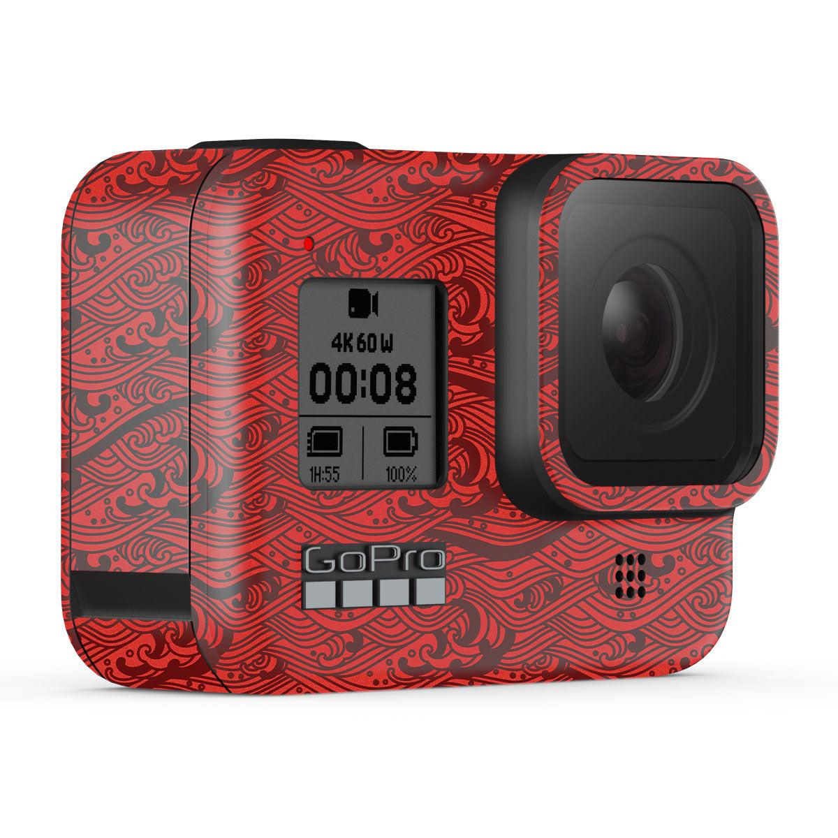 Textured Crimson Wave GoPro Hero 8 Camera Skin