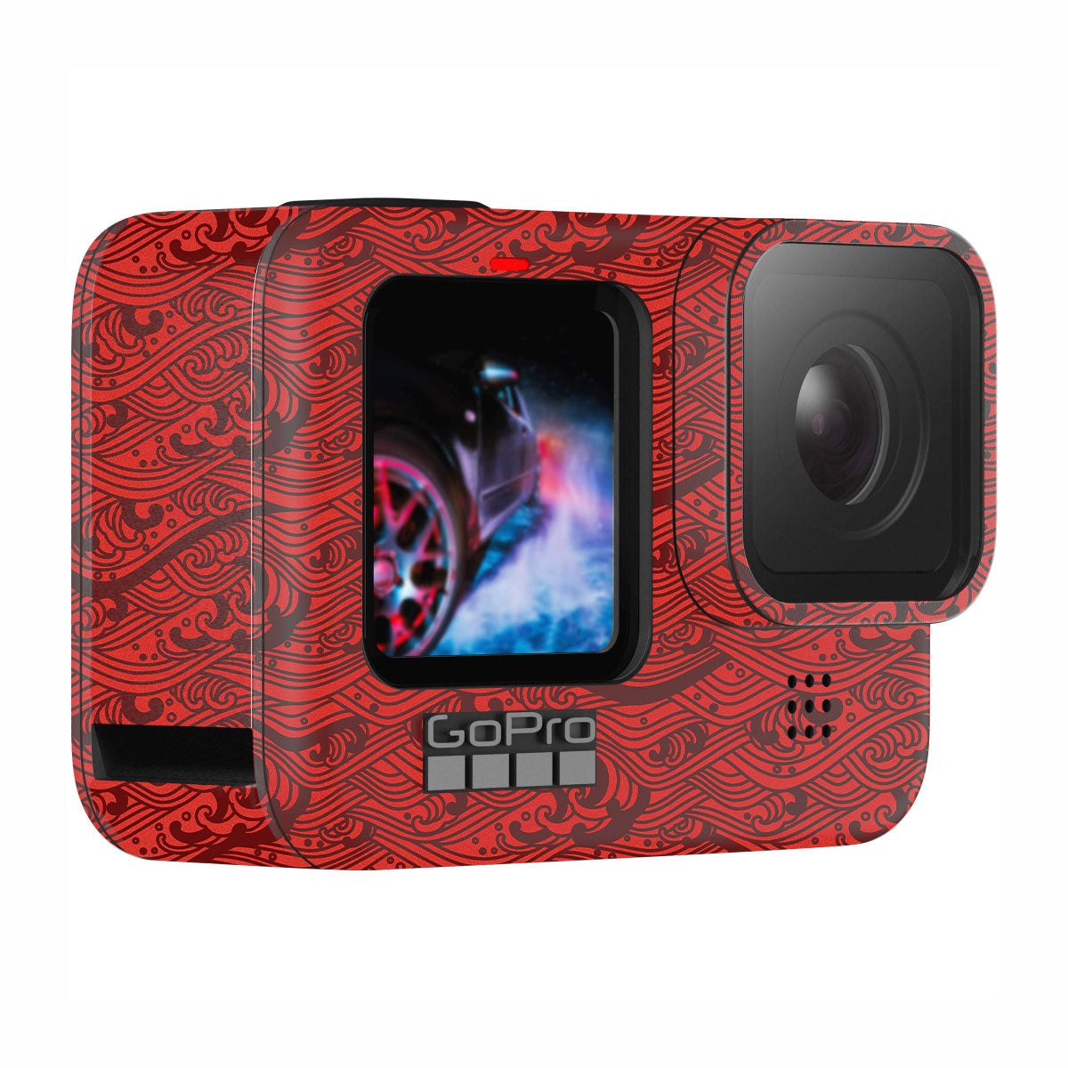 Textured Crimson Wave GoPro Hero 9 Camera Skin