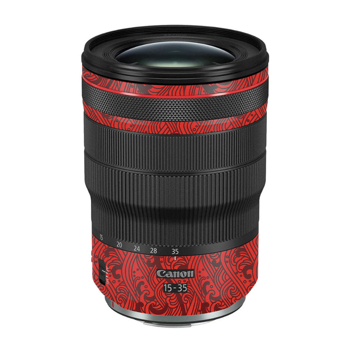 Textured Crimson Wave Canon RF 15-35mm F/2.8L USM Camera Lens Skin