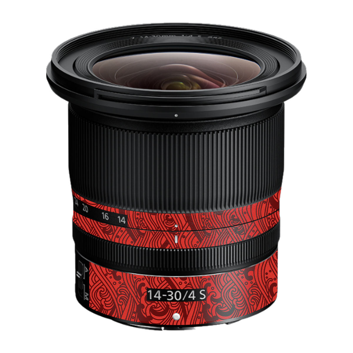 Textured Crimson Wave Nikon Nikkor Z 14-30mm F/4 S Camera Lens Skin
