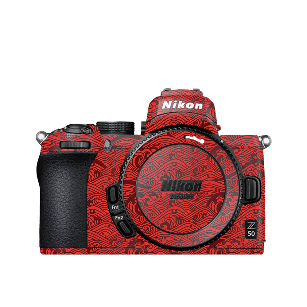 Textured Crimson Wave Nikon Z50 Camera Skin