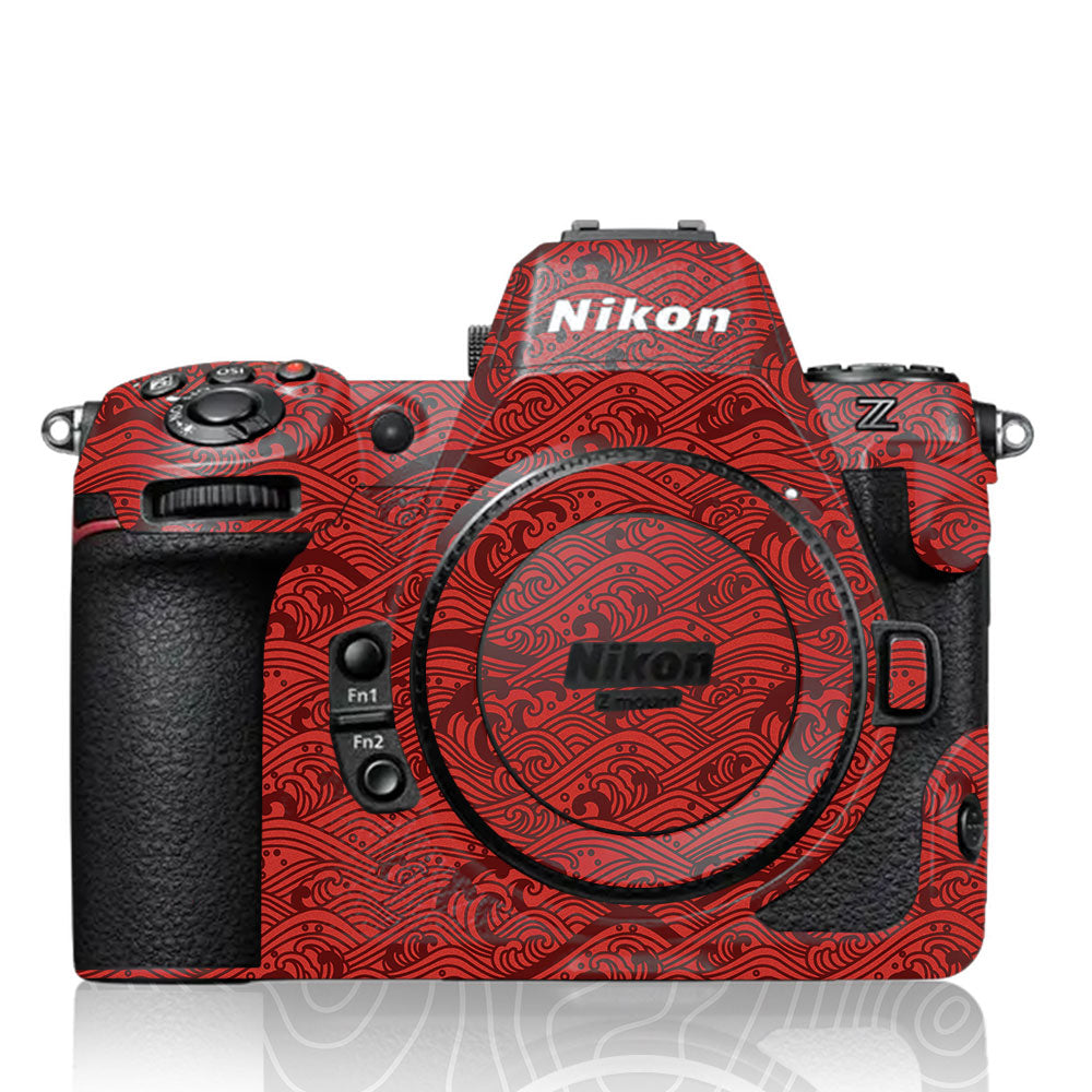 Textured Crimson Wave Nikon Z8 Camera Skin