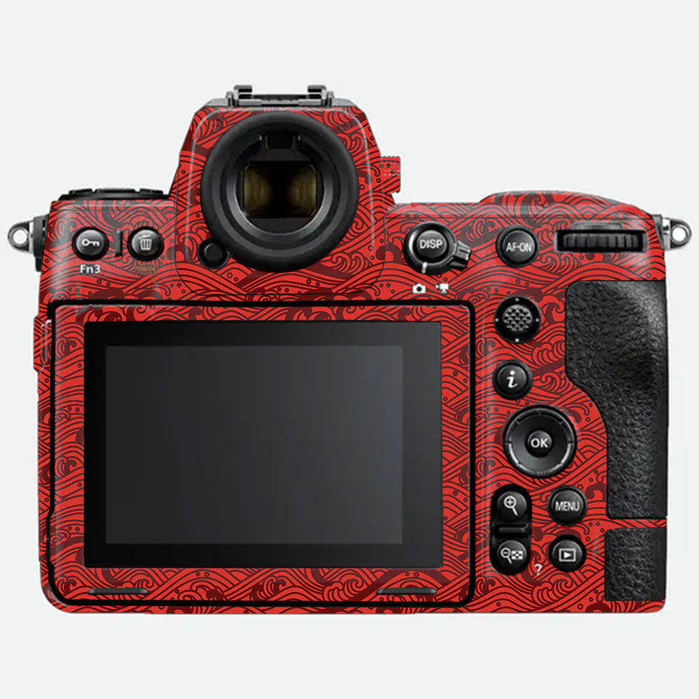 Textured Crimson Wave Nikon Z8 Camera Skin