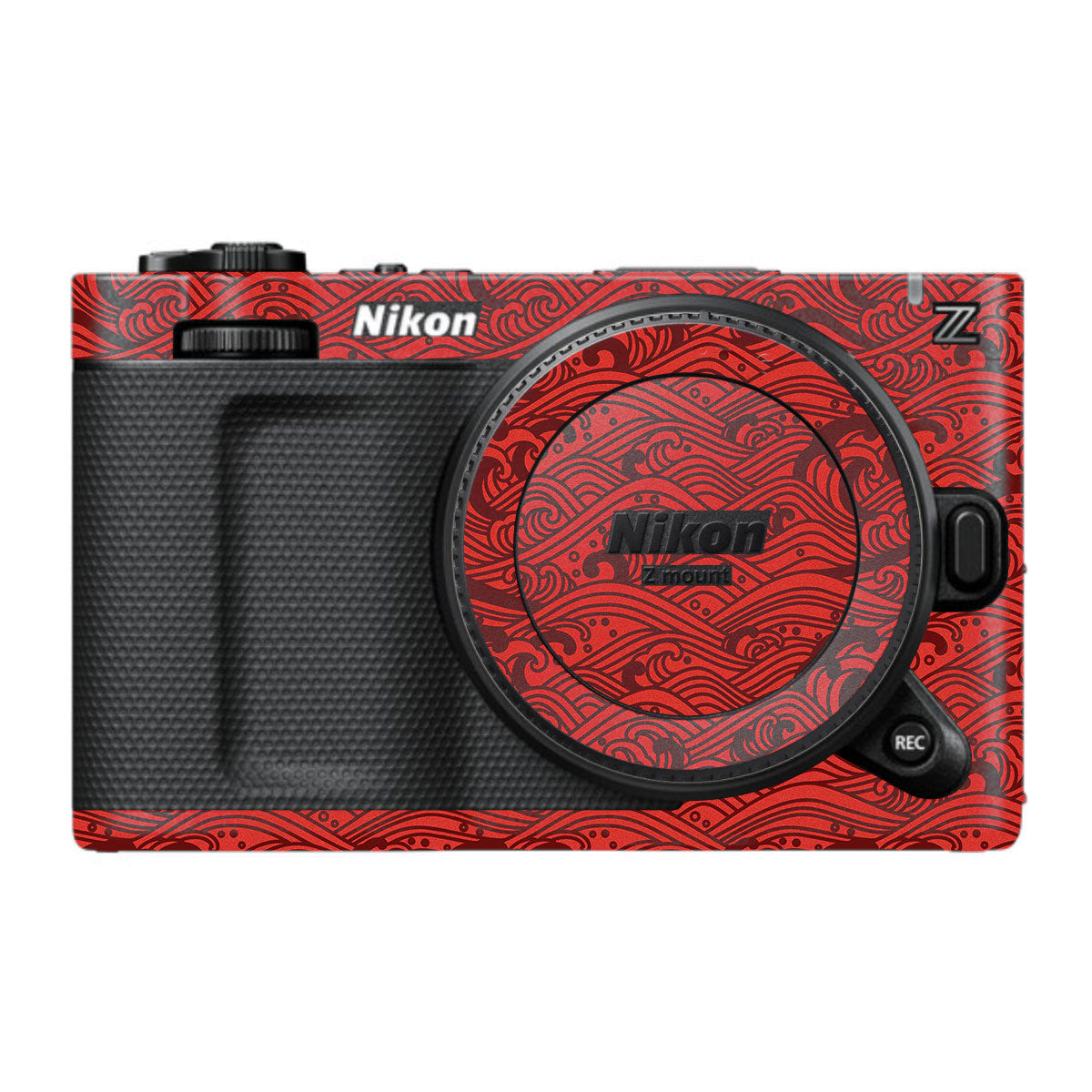 Textured Crimson Wave Nikon ZR Camera Skin