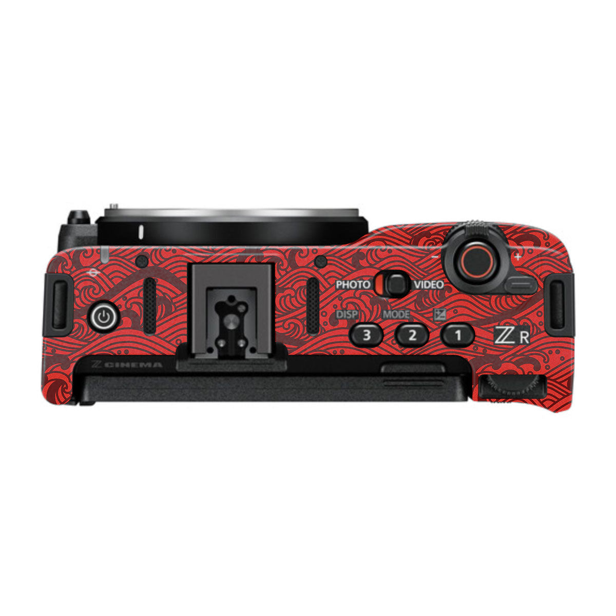 Textured Crimson Wave Nikon ZR Camera Skin
