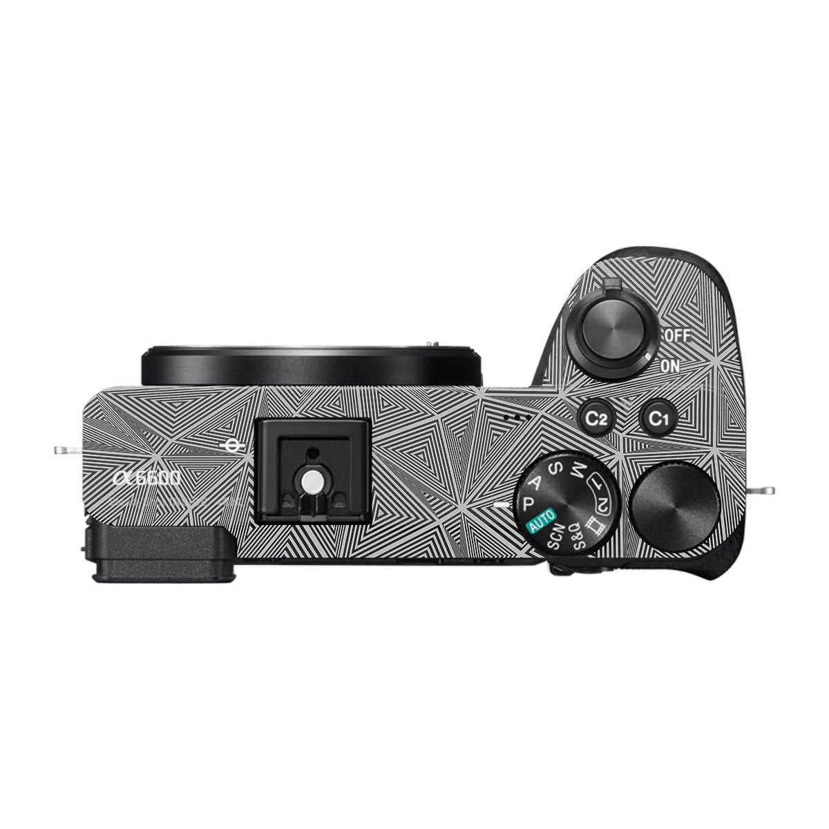 Textured Dark Prism Geometric Sony A6600 Camera Skins
