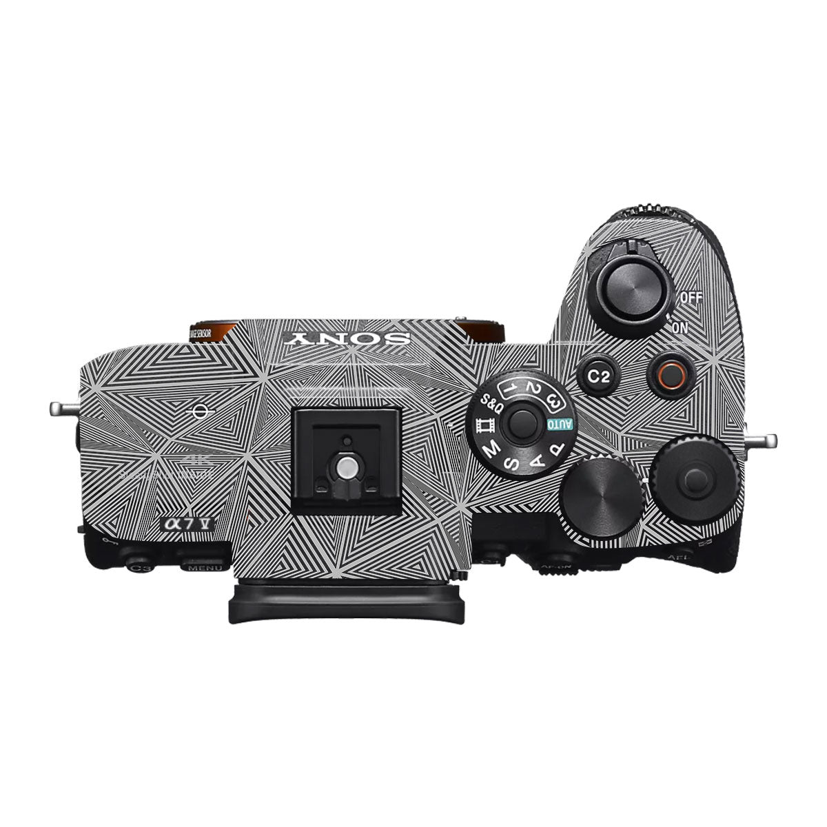 Textured Dark Prism Geometric Sony A7 V Camera Skin