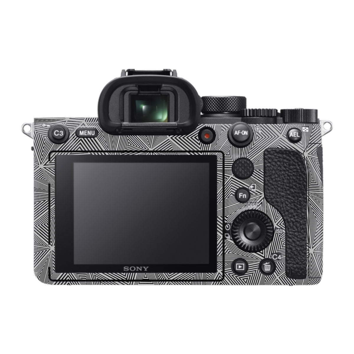 Textured Dark Prism Geometric Sony A7R IV Camera Skin