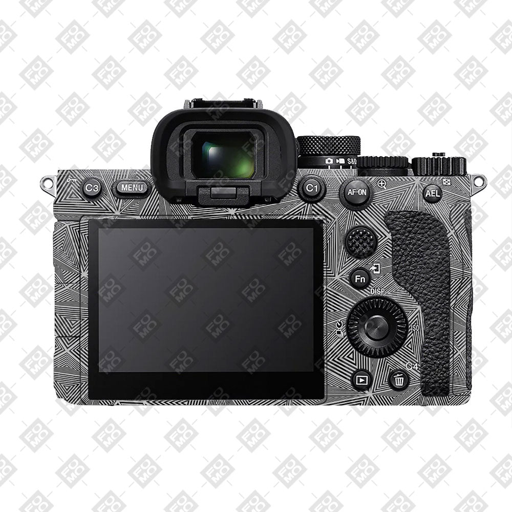 Textured Dark Prism Geometric Sony A7RV Camera Skin