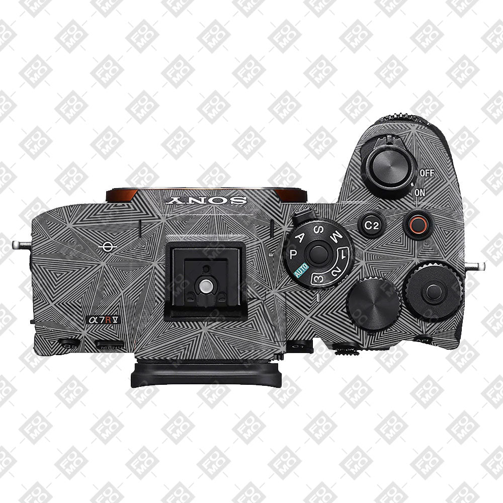 Textured Dark Prism Geometric Sony A7RV Camera Skin