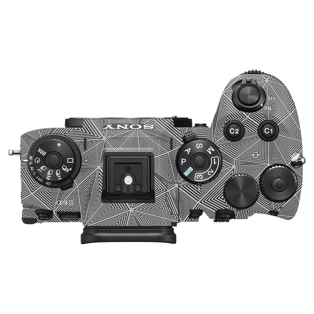 Textured Dark Prism Geometric Sony A9III Camera Skin