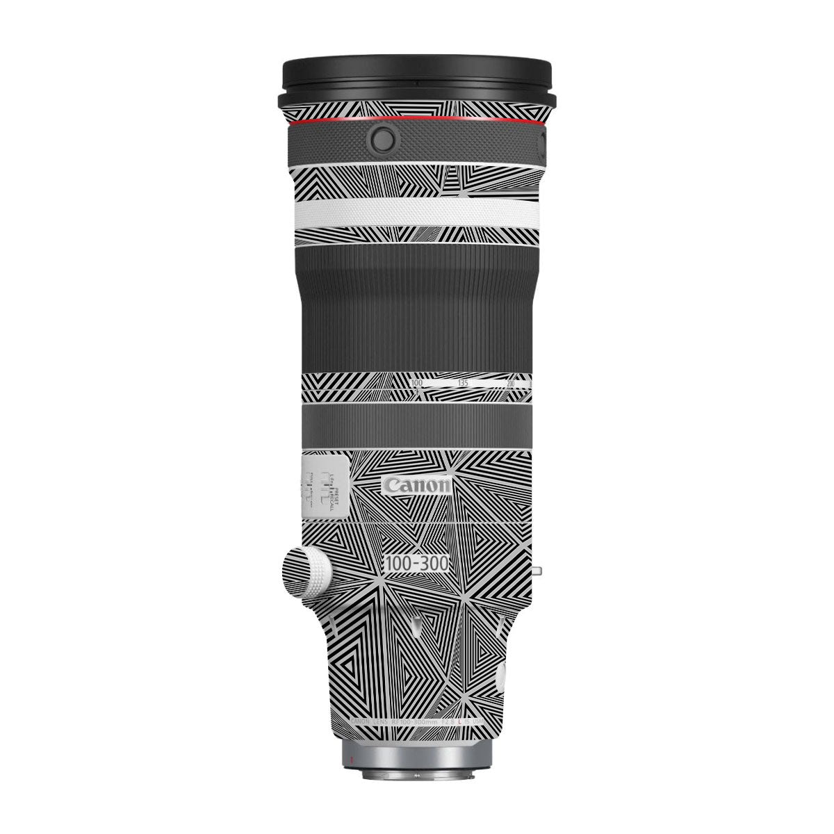 Textured Dark Prism Geometric Canon RF 100-300mm F/2.8 L IS USM Camera Lens Skin