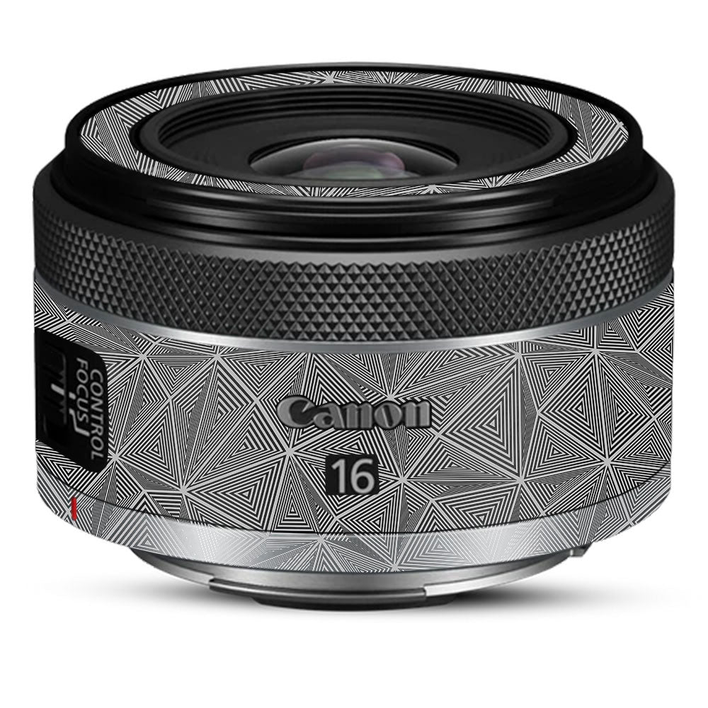 Textured Dark Prism Geometric Canon RF 16mm f/2.8 STM Camera Lens Skin