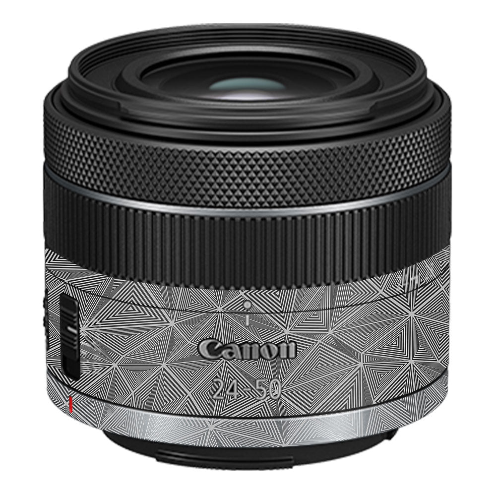Textured Dark Prism Geometric Canon RF 24-50mm f/4.5-6.3 IS STM Camera Lens Skin