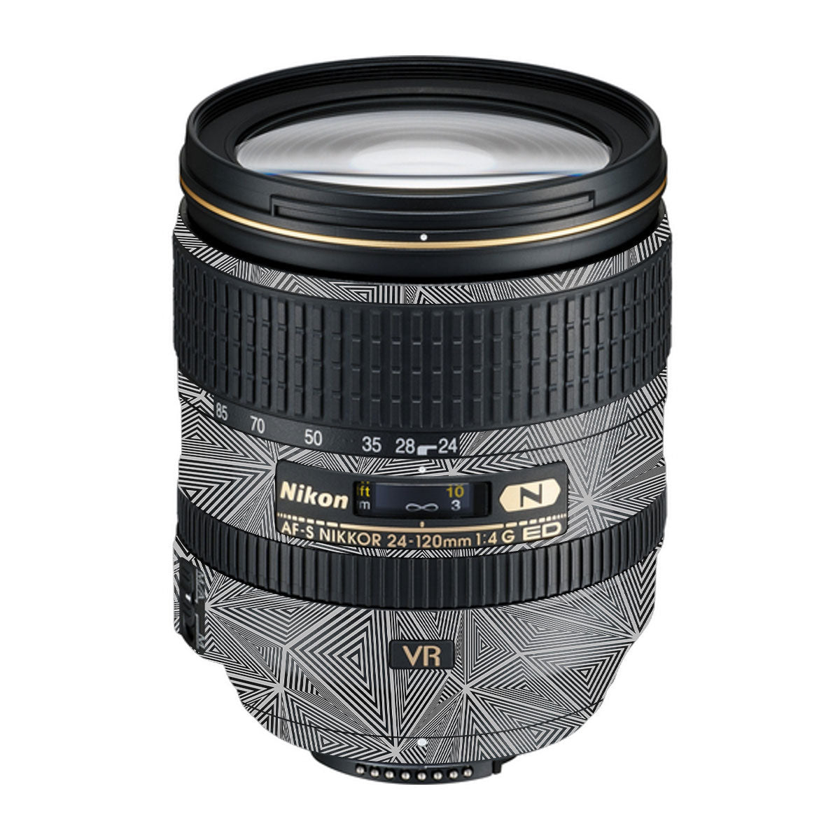 Textured Dark Prism Geometric Nikon Nikkor AF-S 24-120mm F4 G ED VR Camera Lens Skin