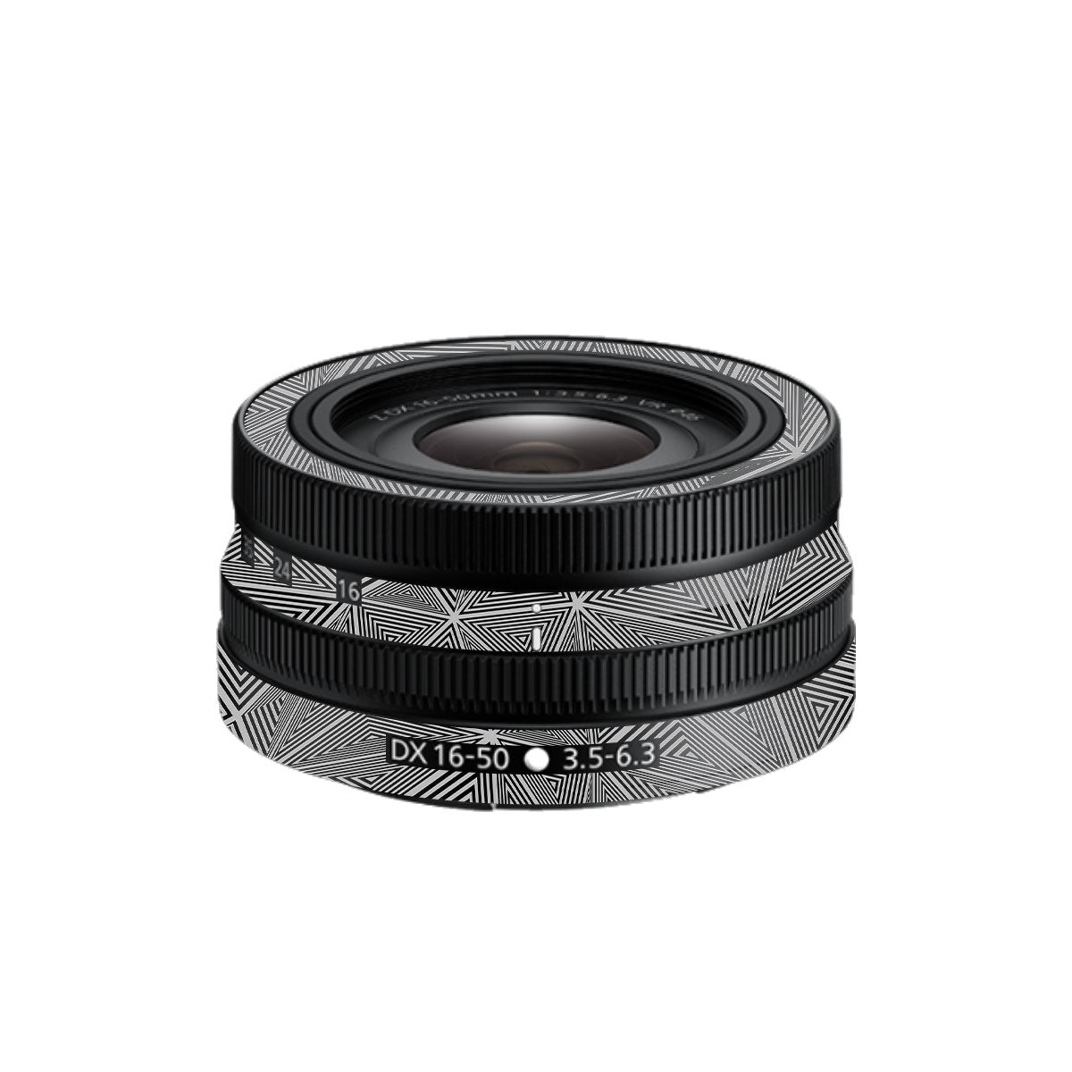 Textured Dark Prism Geometric Nikon Nikkor Z DX 16-50mm F/3.5-6.3 VR Camera Lens Skin