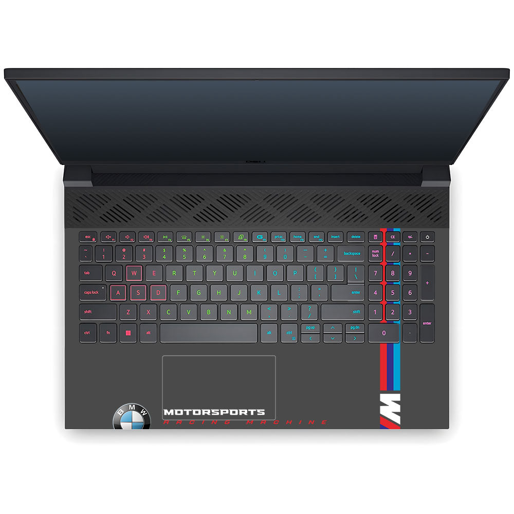 Transparent BMW Racing Graphic Dell G15 5520, 5530 Laptop Skin