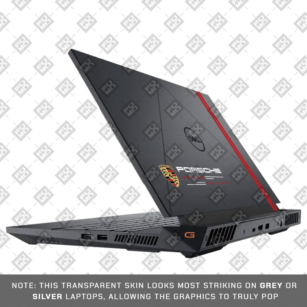 Transparent Porsche Motorsport Graphic Dell G15 5520, 5530 Laptop Skin