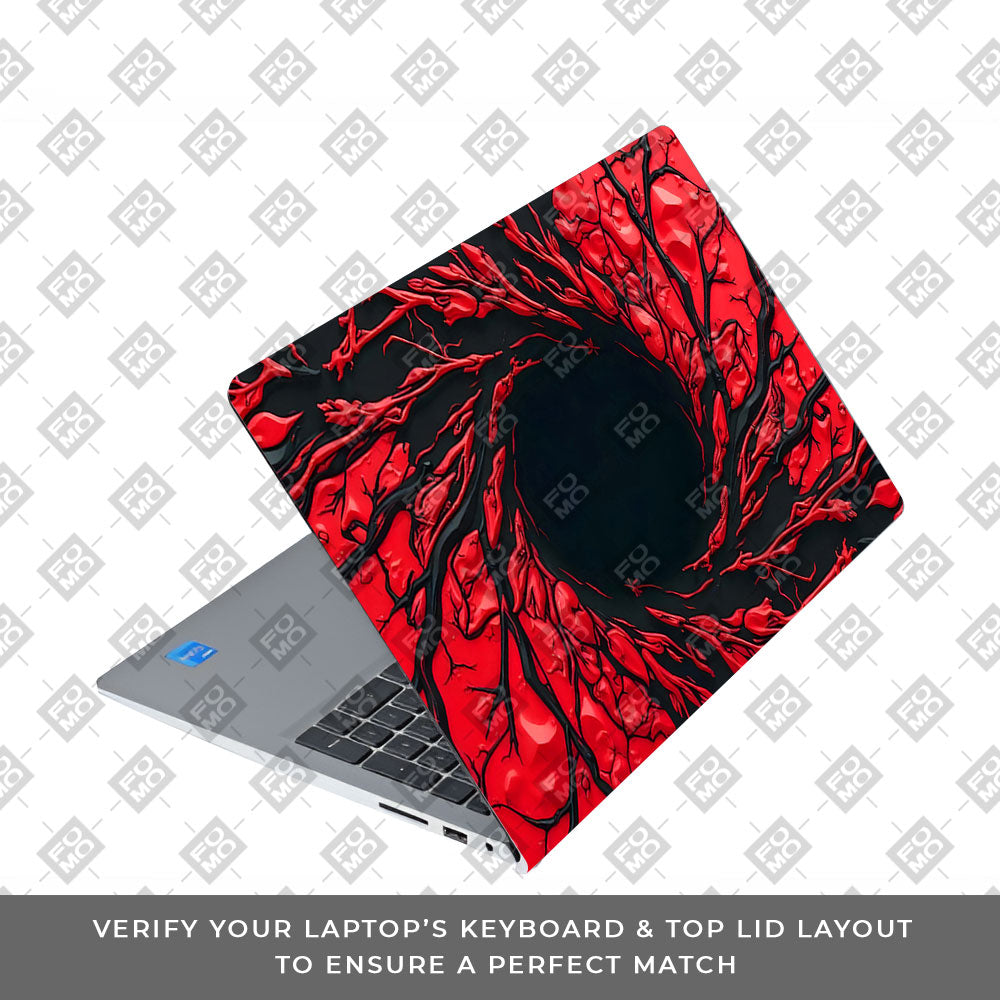 Spiderman Web Red Dell Inspiron 3520 3D Laptop Skin