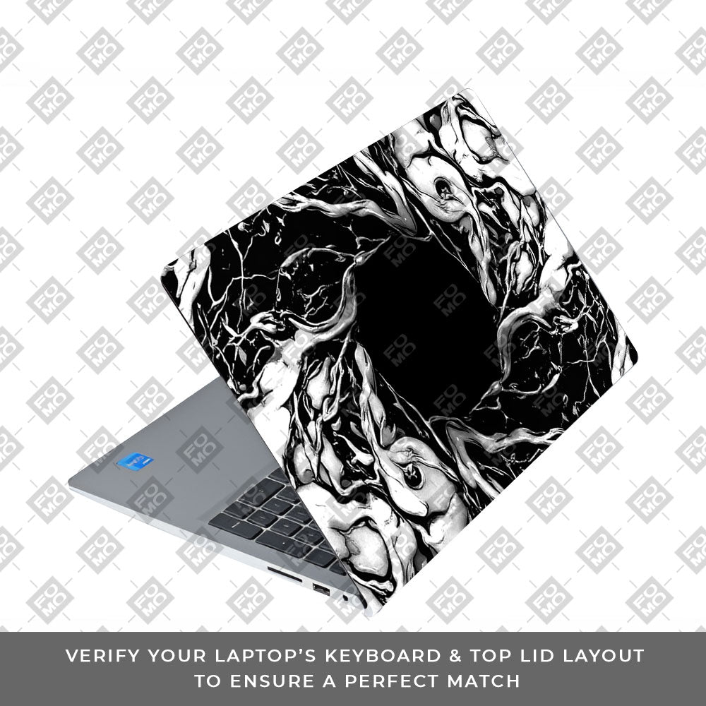 Spiderman Web Black Dell Inspiron 3520 3D Laptop Skin