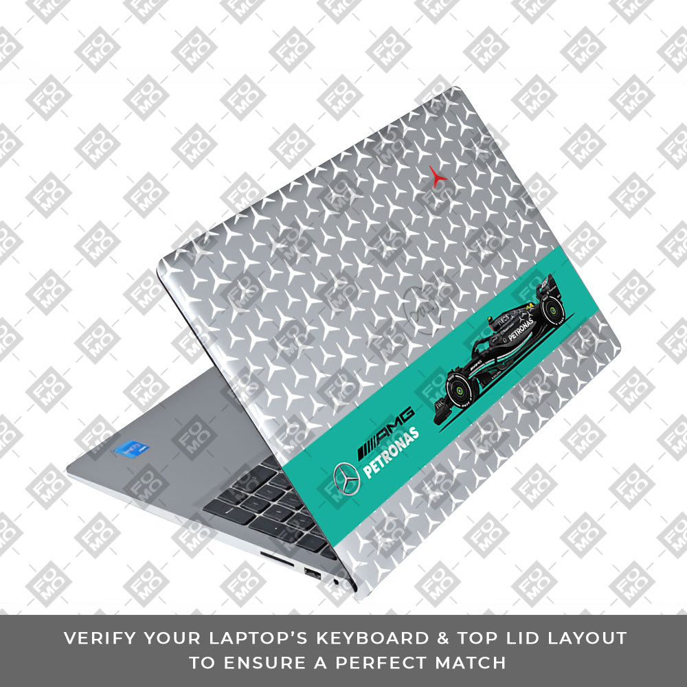 Transparent Mercedes AMG F1 Dell Inspiron 3520 Laptop Skin