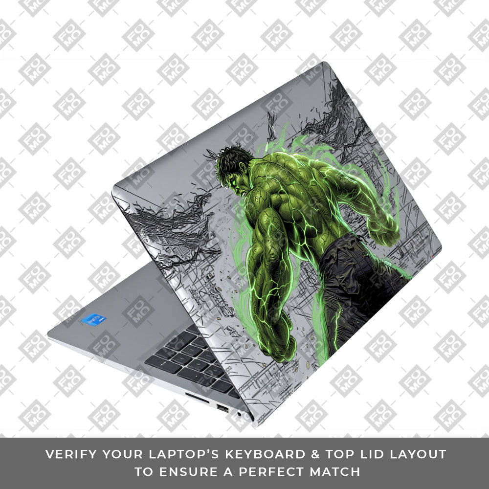Transparent Hulk Smash Dell Inspiron 3520 Laptop Skin