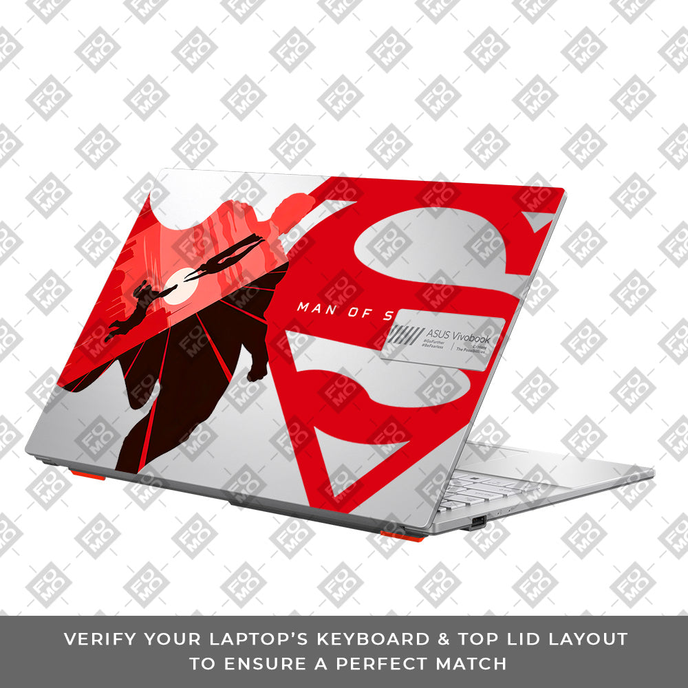 Transparent Man of Steel Asus Vivobook Go 15 E1504G Laptop Skin