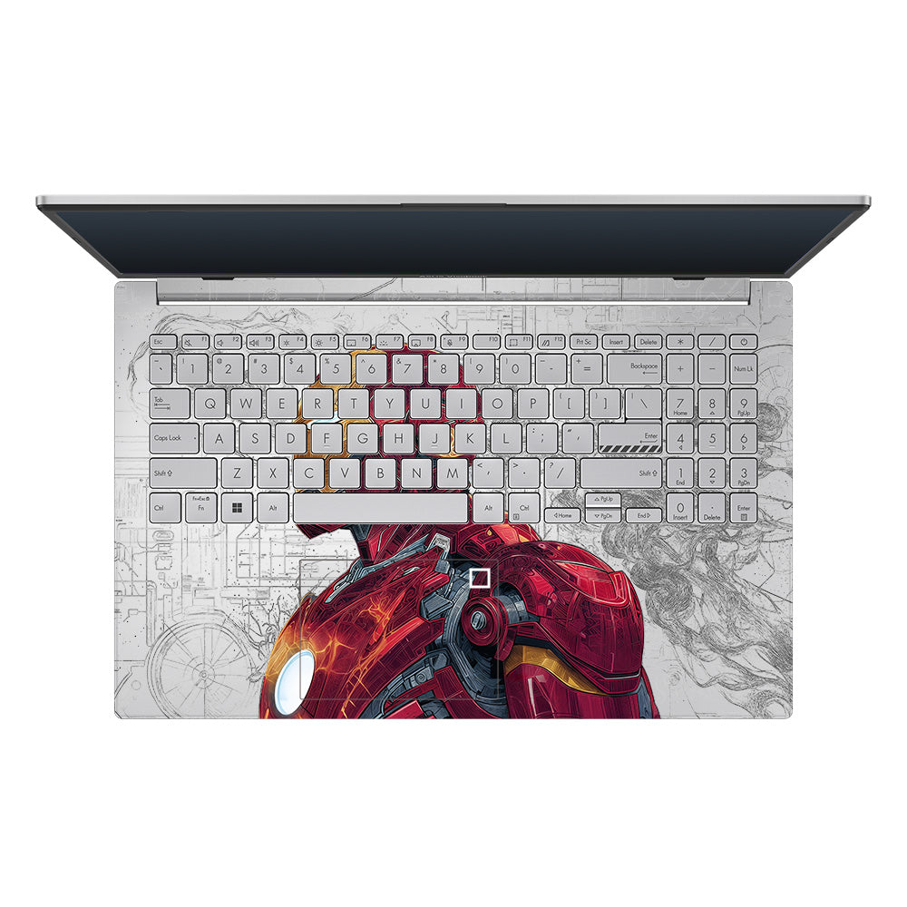 Transparent Futuristic Armored Hero Asus Vivobook Go 15 E1504G Laptop Skin