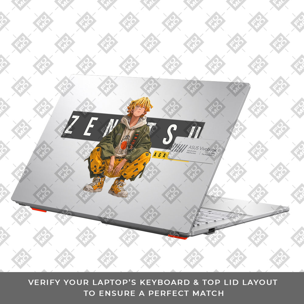 Transparent Zenitsu Agatsuma Asus Vivobook Go 15 E1504G Laptop Skin