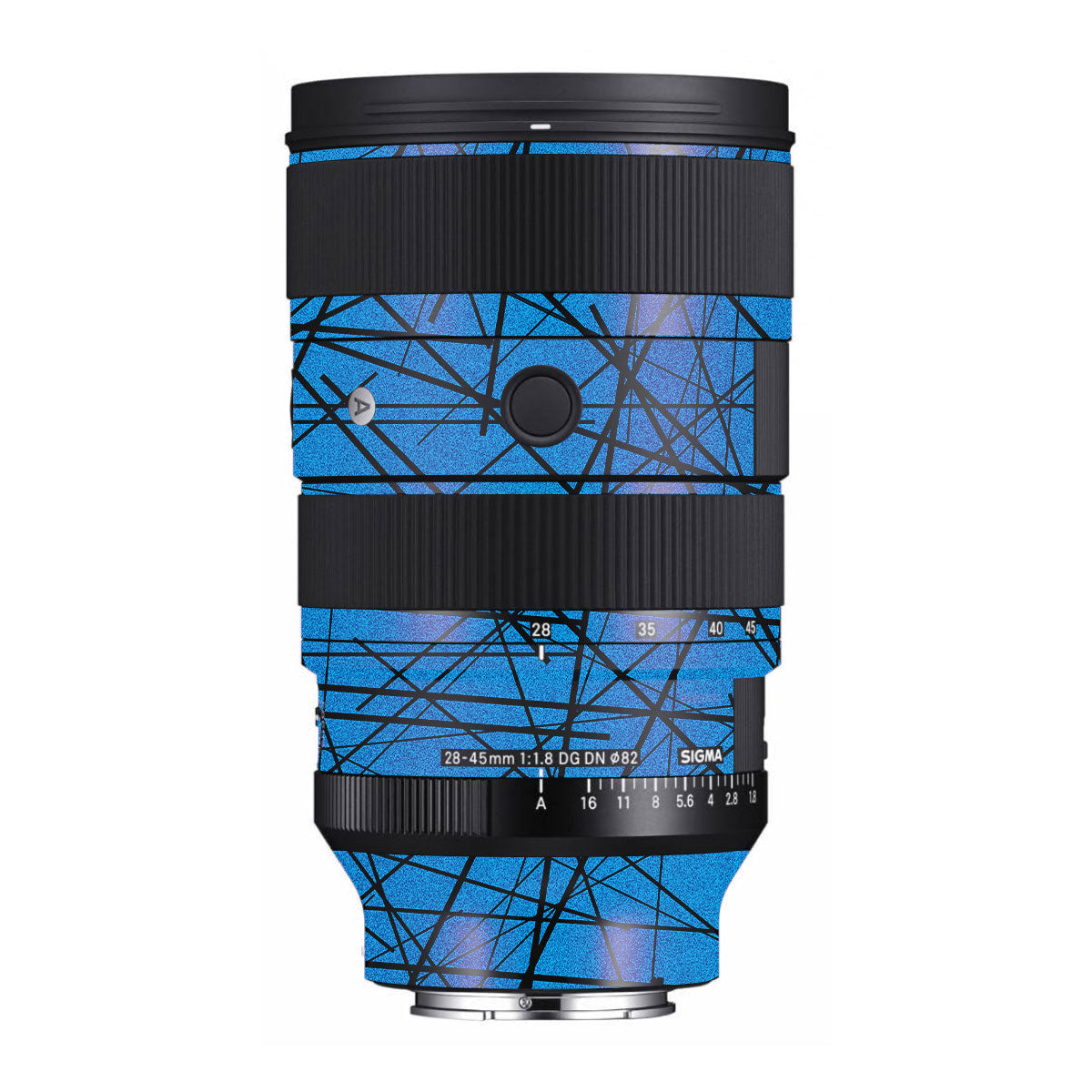 Textured Electric Blue Chaos Sigma 28-45mm F/1.8 DG DN Art Sony E Camera Lens Skin