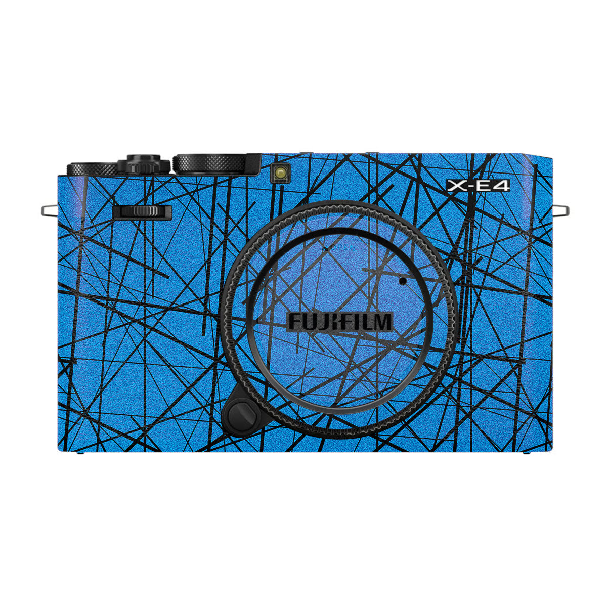 Textured Electric Blue Chaos FujiFilm X-E4 Camera Skin