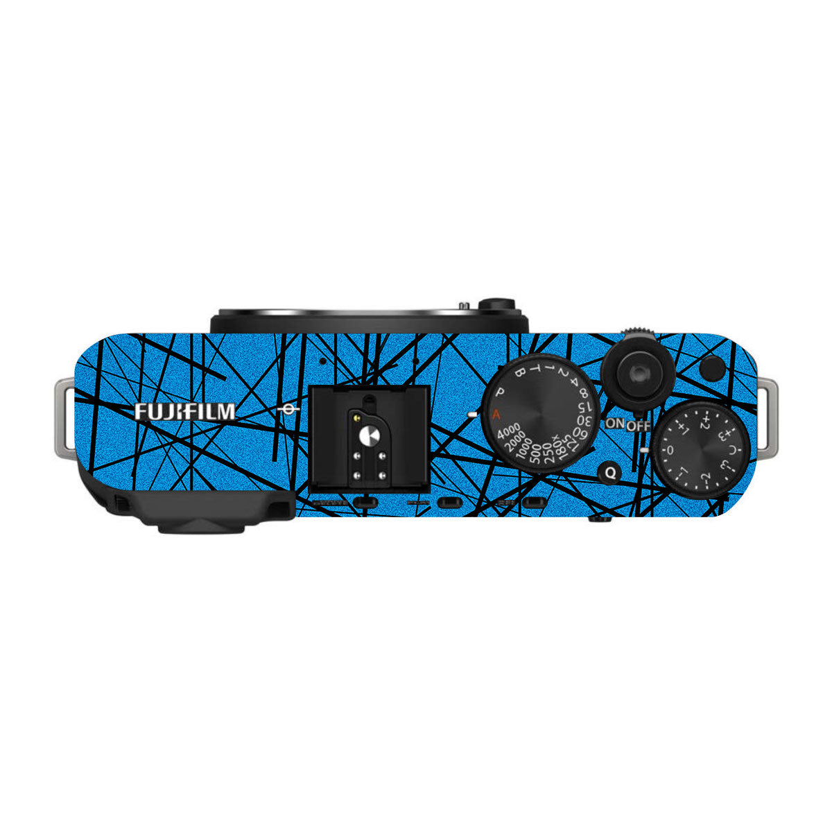 Textured Electric Blue Chaos FujiFilm X-E4 Camera Skin