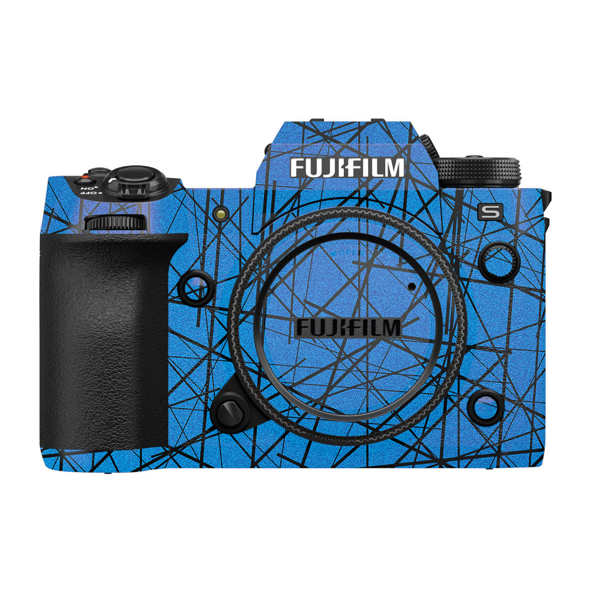 Textured Electric Blue Chaos Fujifilm X-H2 Camera Skin