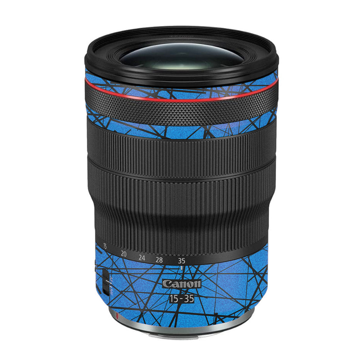 Textured Electric Blue Chaos Canon RF 15-35mm F/2.8L USM Camera Lens Skin