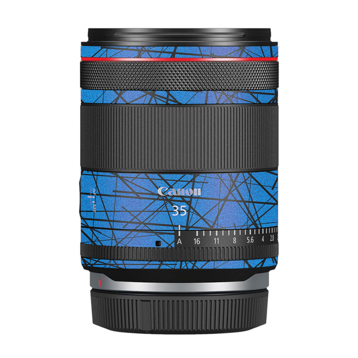 Textured Electric Blue Chaos Canon RF 35mm F/1.4 VCM Camera Lens Skin