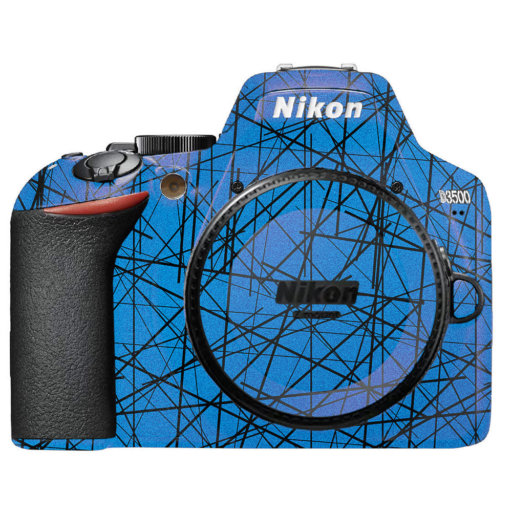 Textured Electric Blue Chaos Nikon D3500 Camera Skin