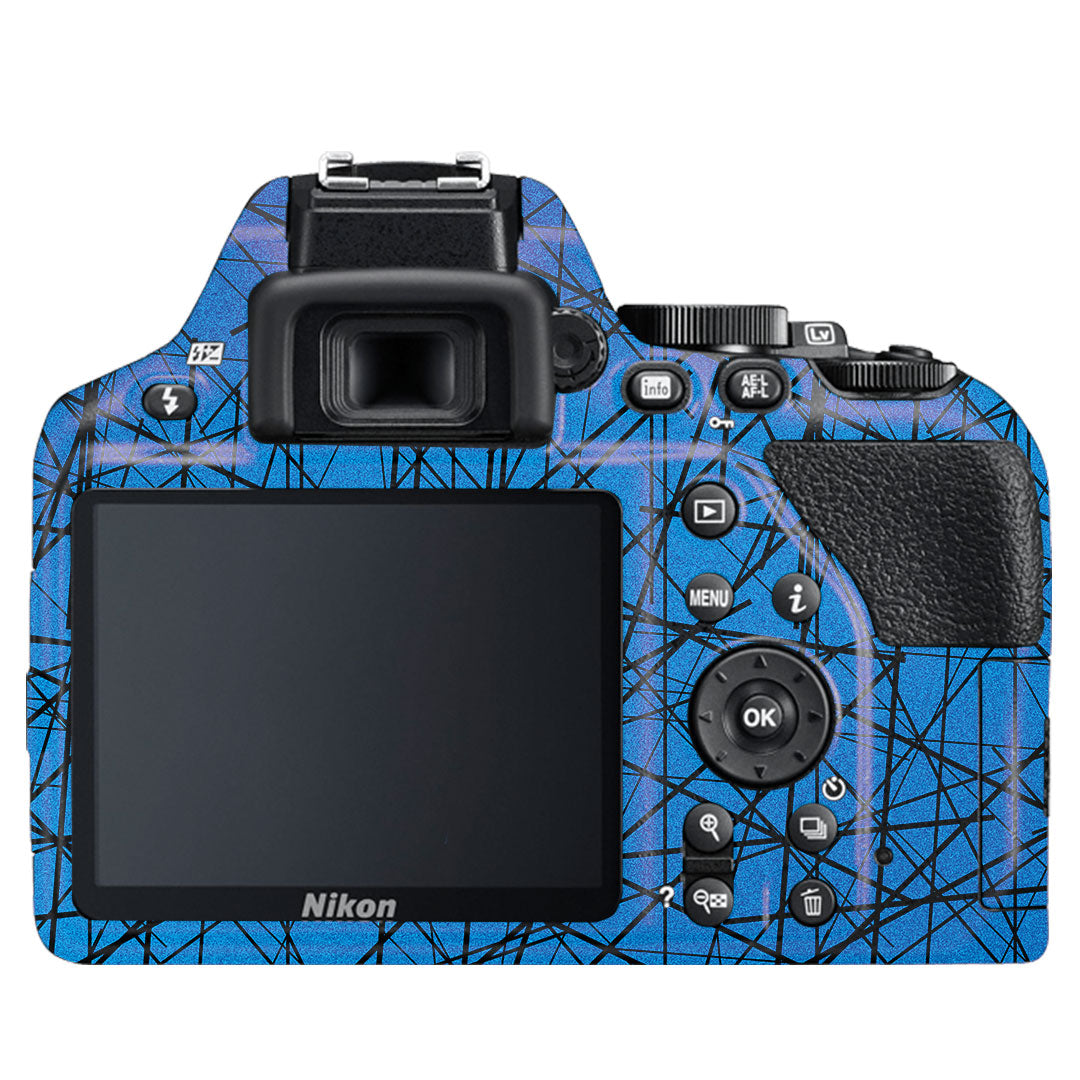 Textured Electric Blue Chaos Nikon D3500 Camera Skin