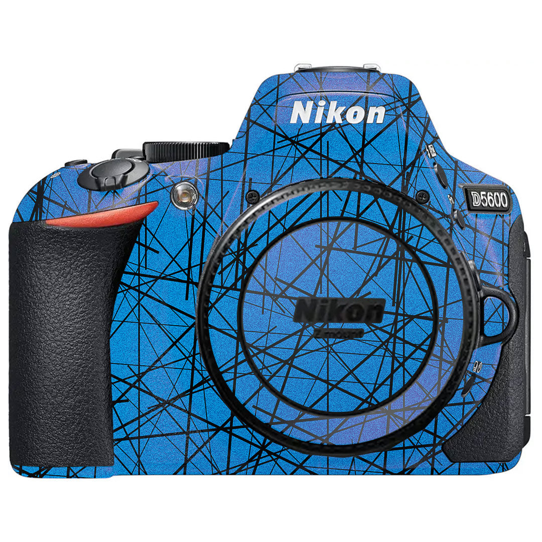 Textured Electric Blue Chaos Nikon D5600 Camera Skin